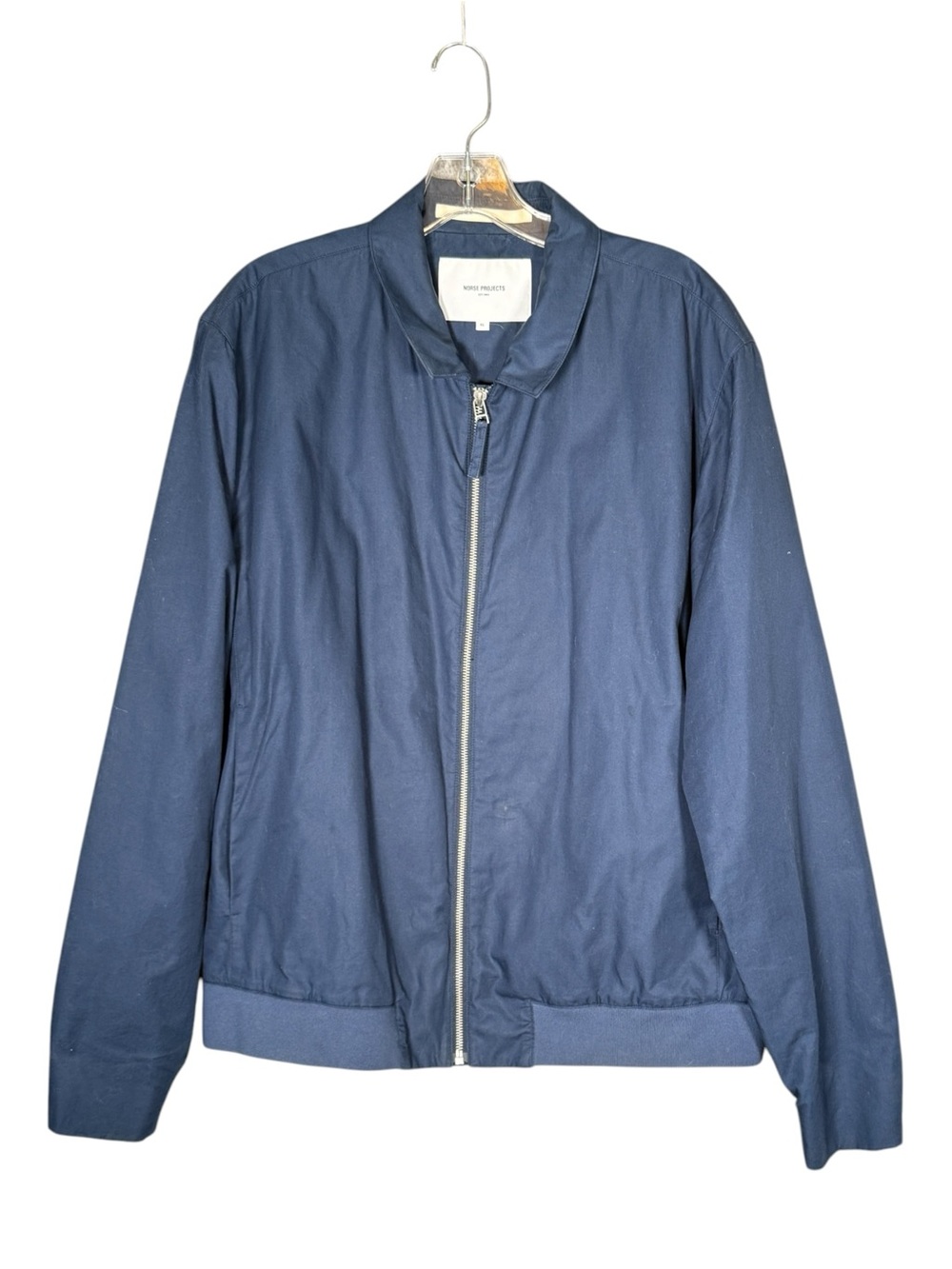 Norse Projects Tryge Cotton Panama Jacket Blue Minimalist XL